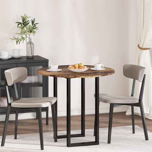 Table Top Ø 80 x 1.5 cm Round Engineered Wood Old Wood