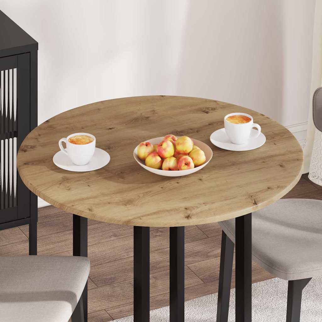 Table Top Ø 80 x 1.5 cm Round Engineered Wood Artisan oak