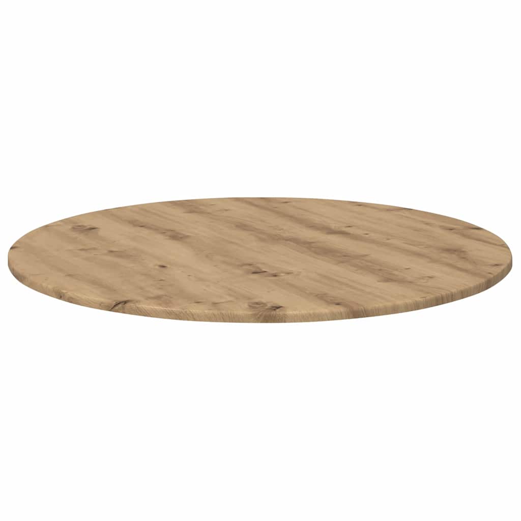Table Top Ø 80 x 1.5 cm Round Engineered Wood Artisan oak