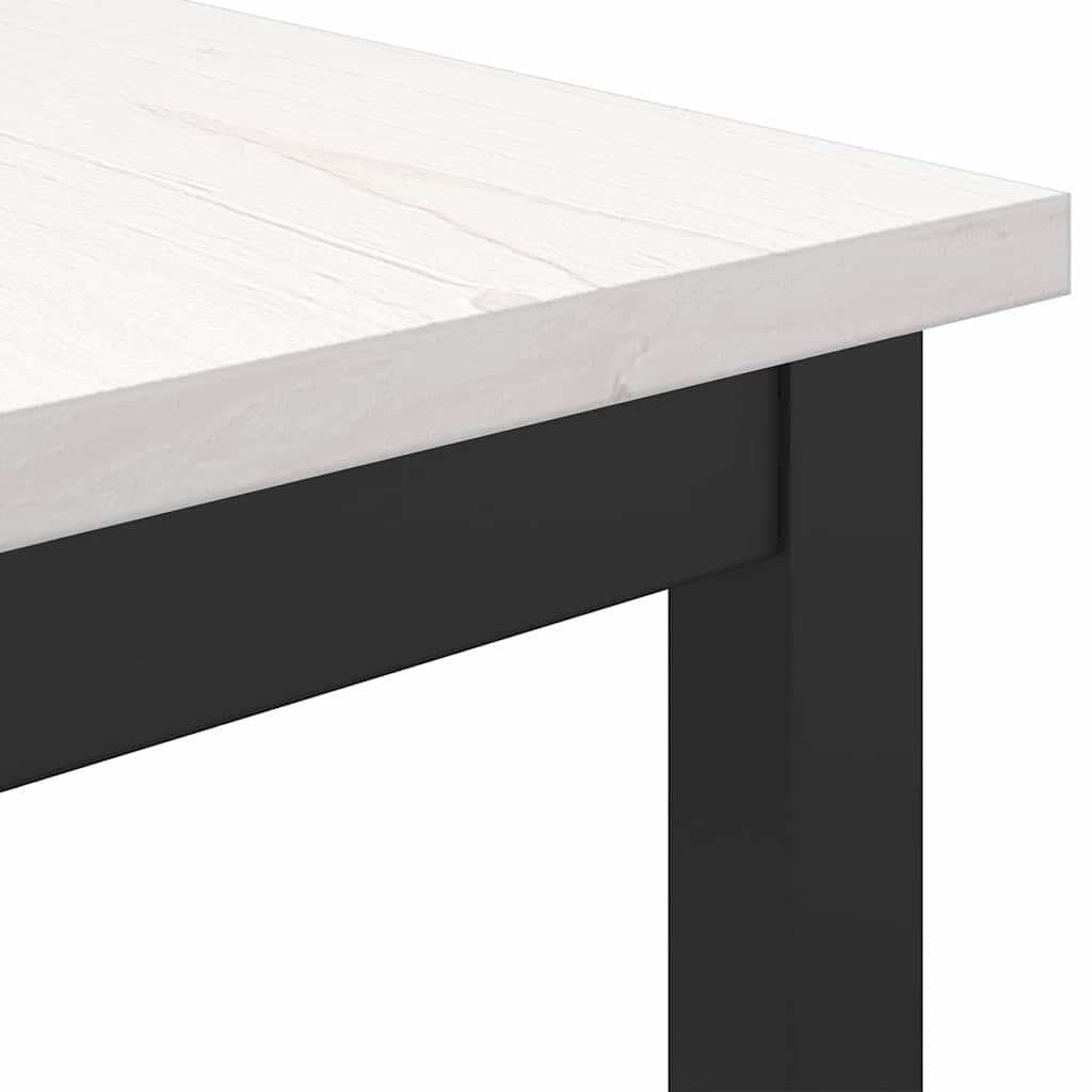 Table White 100 x 40 x 101 cm Engineered Wood and Steel
