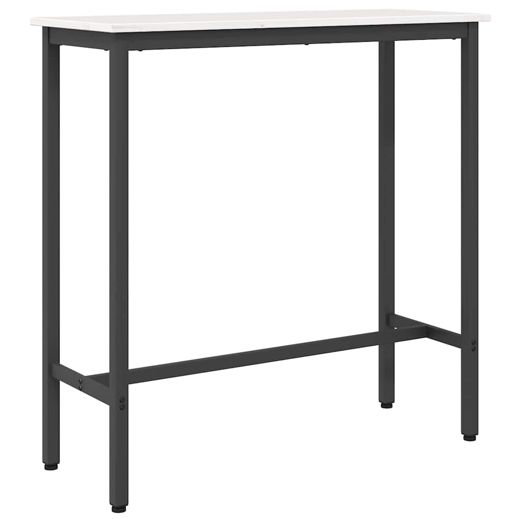 Table White 100 x 40 x 101 cm Engineered Wood and Steel