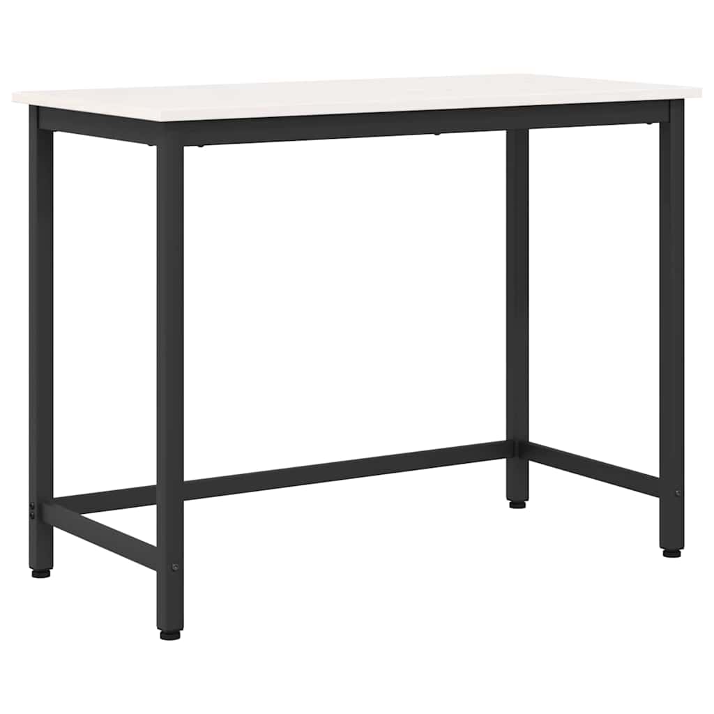 Table White 100 x 50 x 77 cm Engineered Wood and Steel