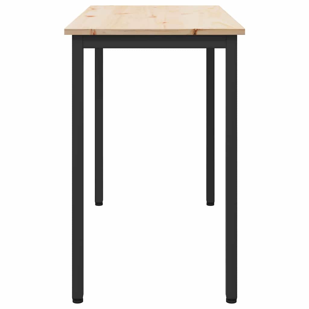 Table Natural 100 x 50 x 77 cm Engineered Wood and Steel