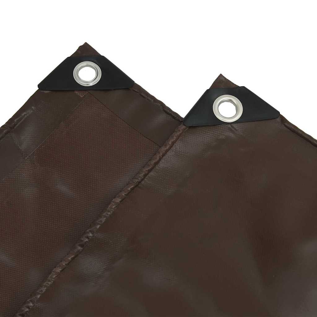 Tarpaulin 650g / m² Brown 2.5 x 4.5 m Canvas with PVC Coating