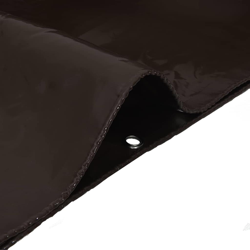Tarpaulin 650g / m² Brown 2.5 x 4.5 m Canvas with PVC Coating