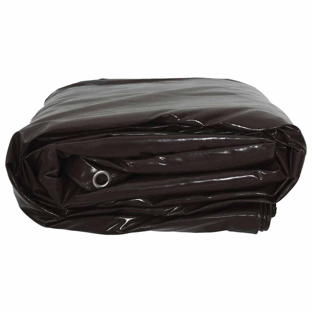 Tarpaulin 650g / m² Brown 5 x 5 m Canvas with PVC Coating