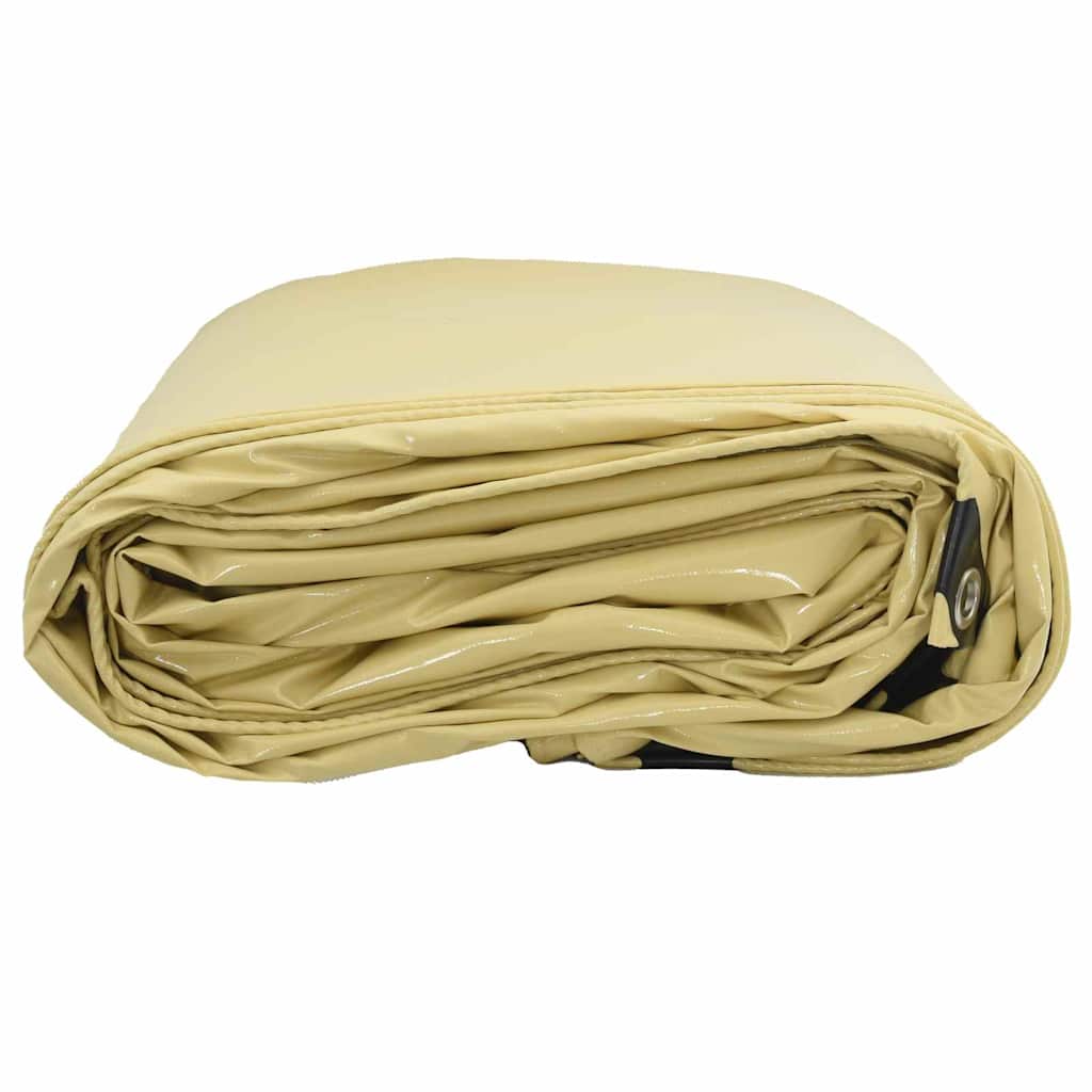 Tarpaulin 650g / m² Beige 1.5 x 20 m Canvas with PVC Coating