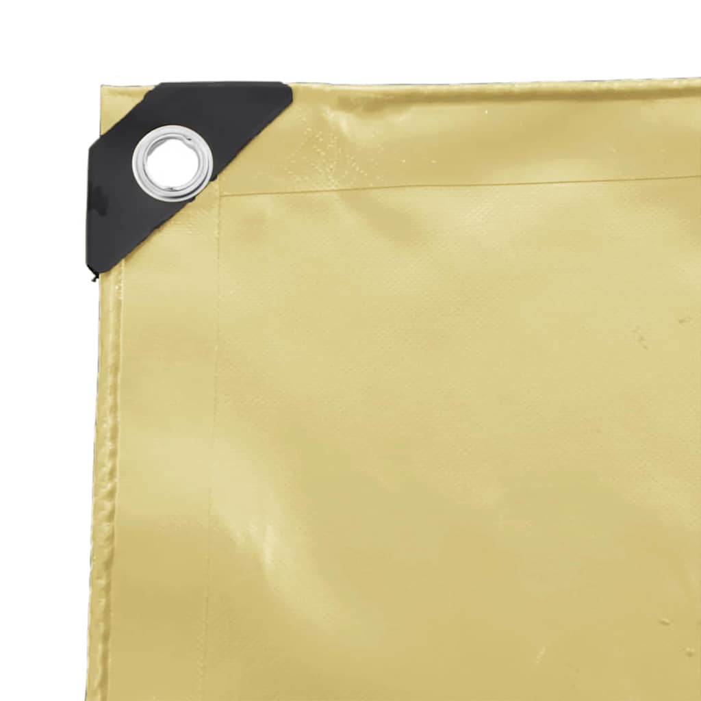Tarpaulin 650g / m² Beige 6 x 8 m Canvas with PVC Coating