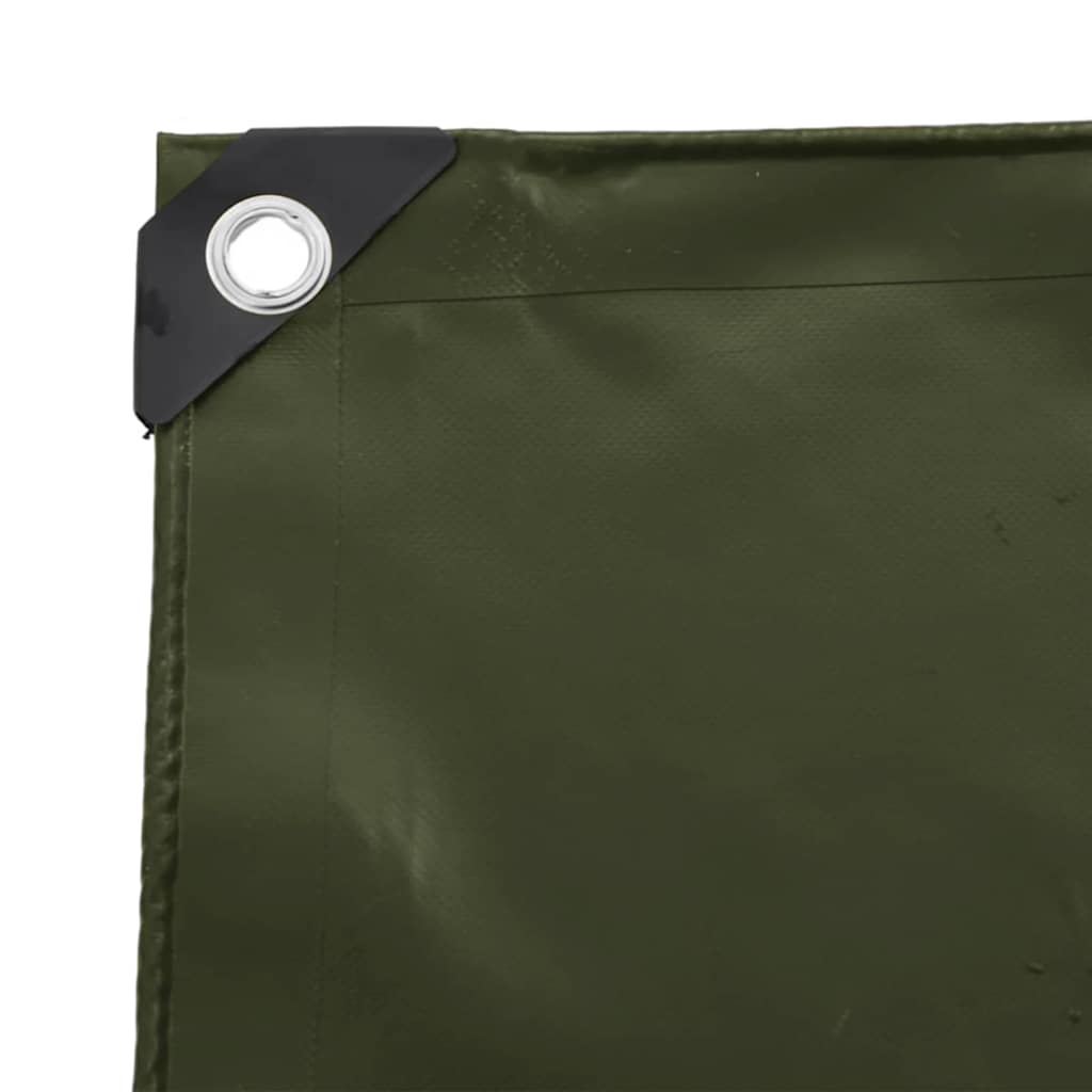Tarpaulin 650g / m² Olive Green 4 x 6 m Canvas with PVC Coating