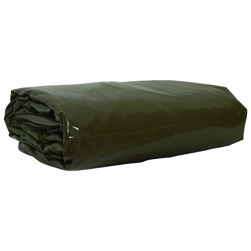 Tarpaulin 650g / m² Olive Green 6 x 8 m Canvas with PVC Coating