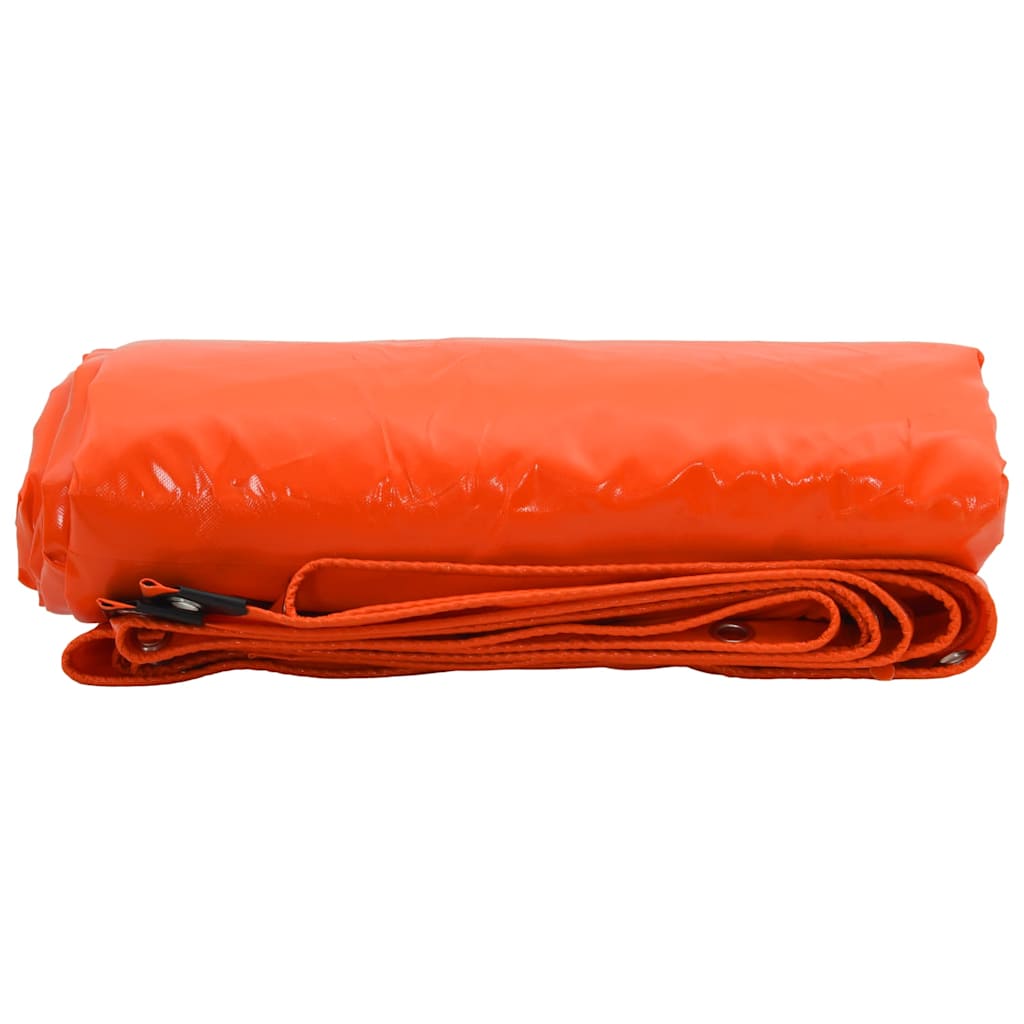 Tarpaulin 650g / m² Orange 3 x 6 m Canvas with PVC Coating