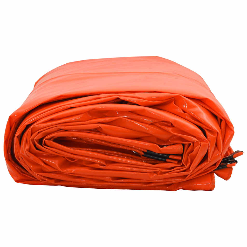 Tarpaulin 650g / m² Orange 5 x 6 m Canvas with PVC Coating