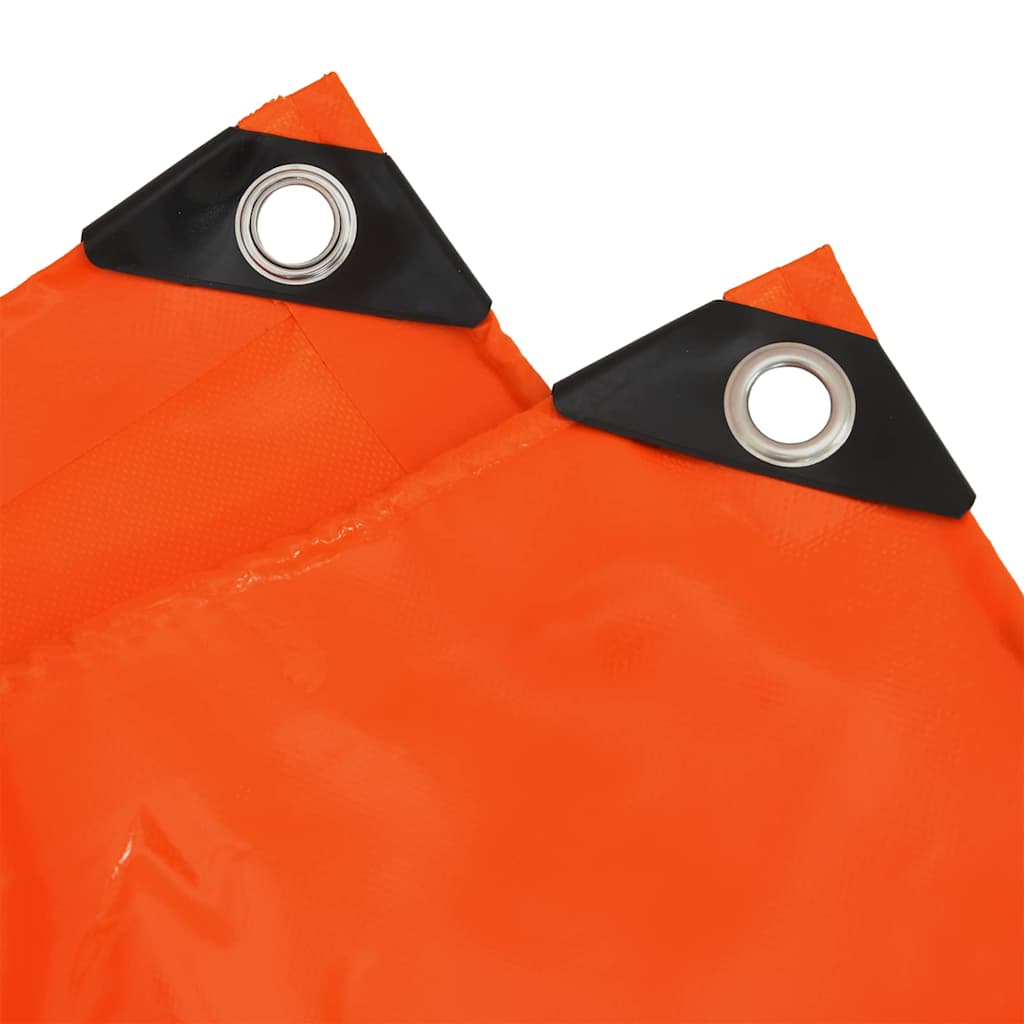 Tarpaulin 650g / m² Orange 2.5 x 4.5 m Canvas with PVC Coating