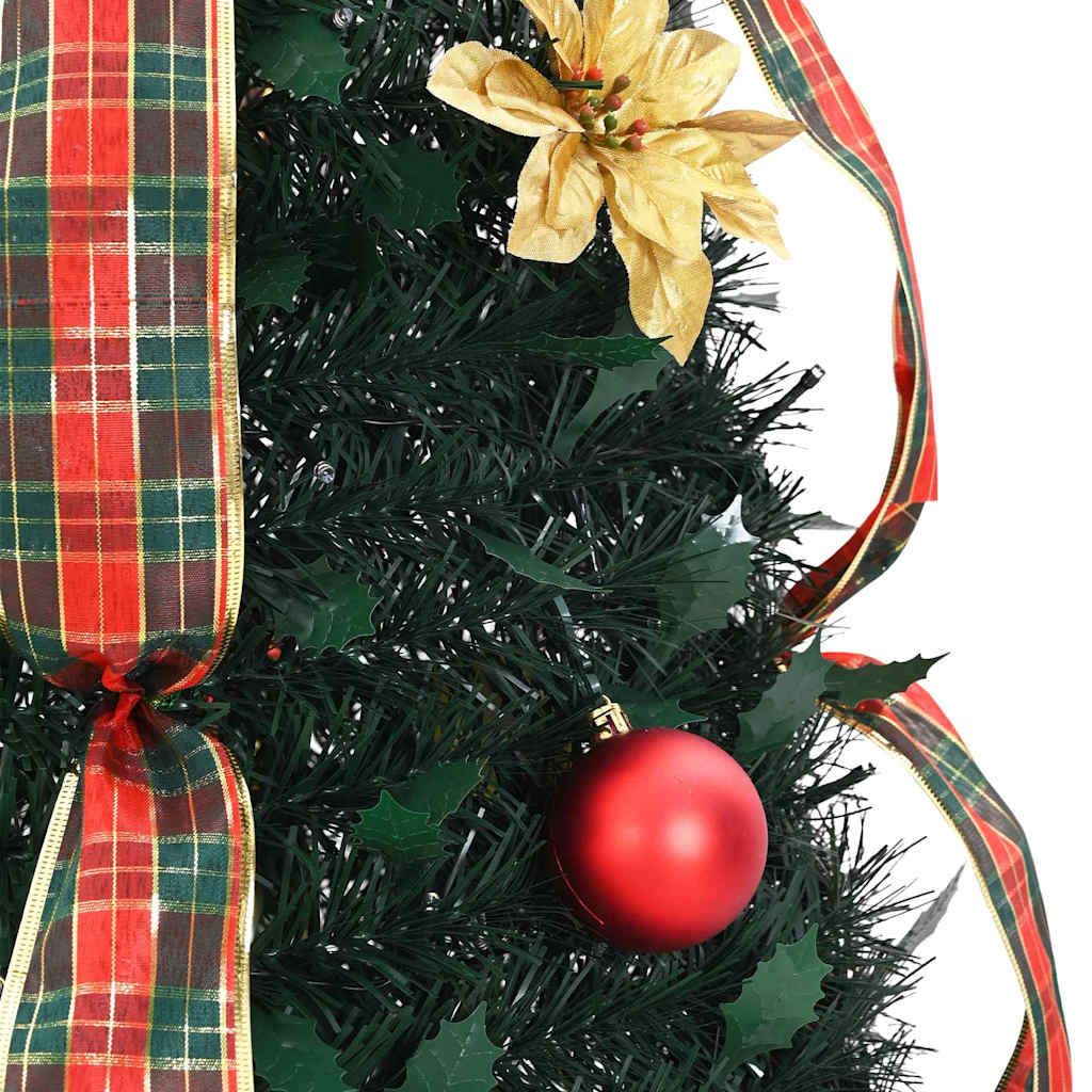Artificial Christmas Tree with 100 LEDs Green 155 cm PVC