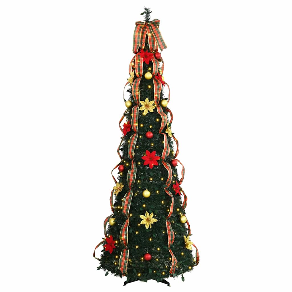 Artificial Christmas Tree with 150 LEDs Green 185 cm PVC