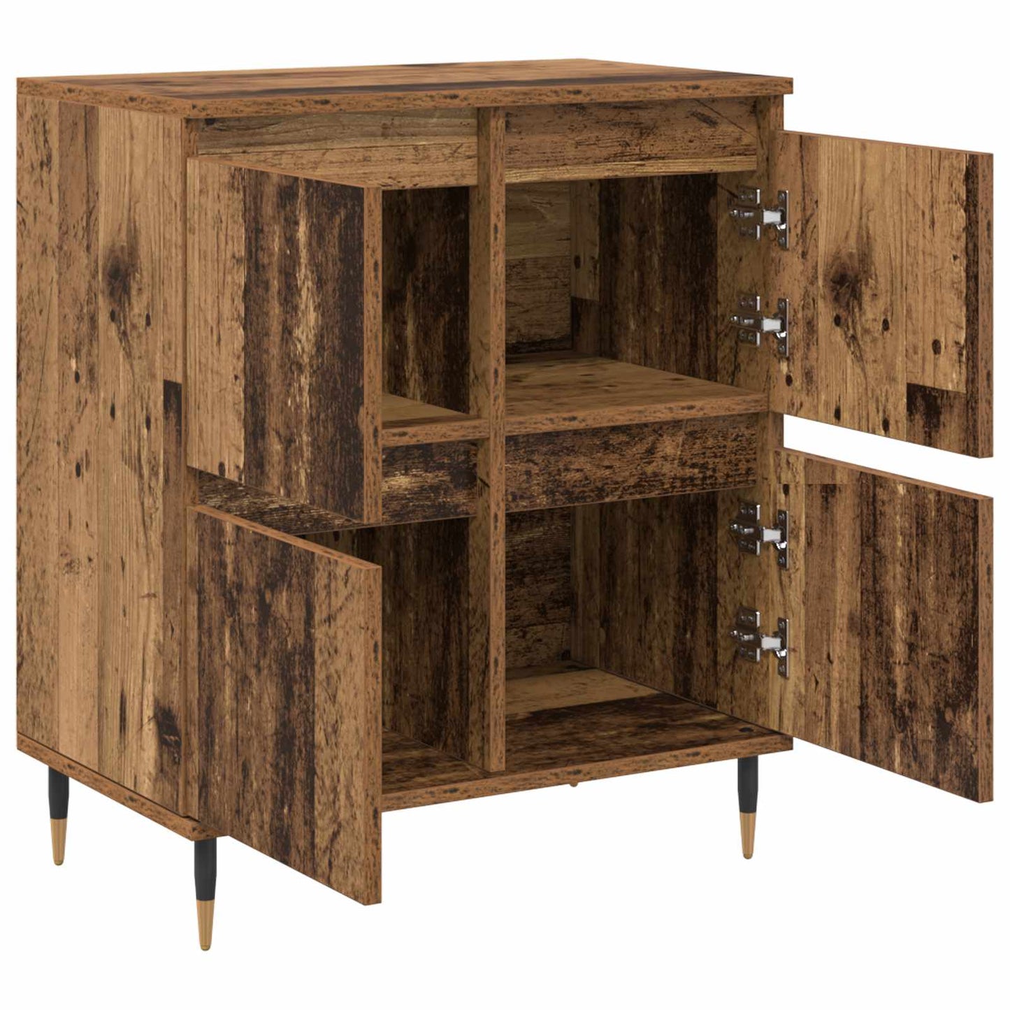 Storage Cabinet 3 pcs Old Wood 60 x 35 x 70 cm