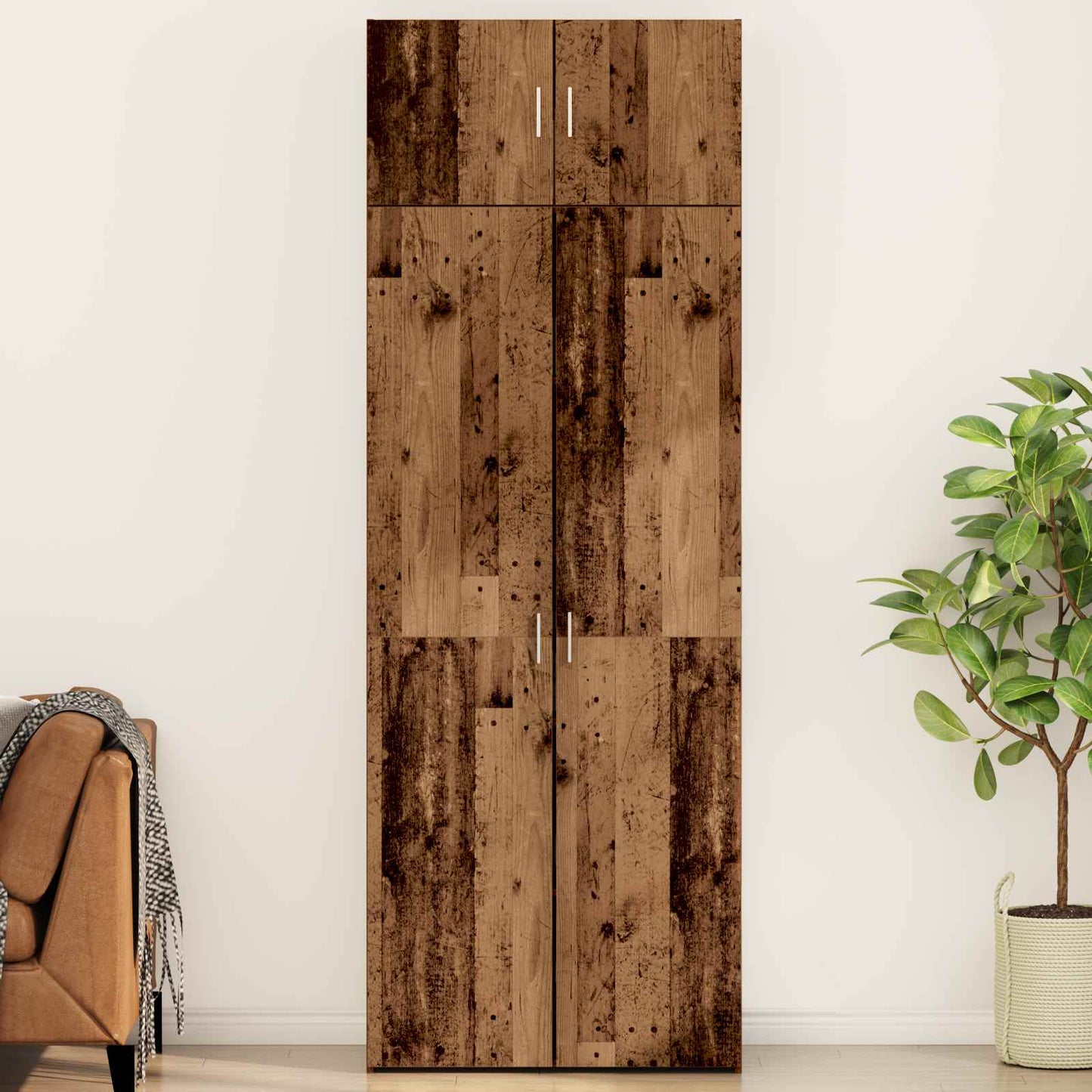 Storage Cabinet 2 pcs Old Wood 80 x 42.5 x 225 cm