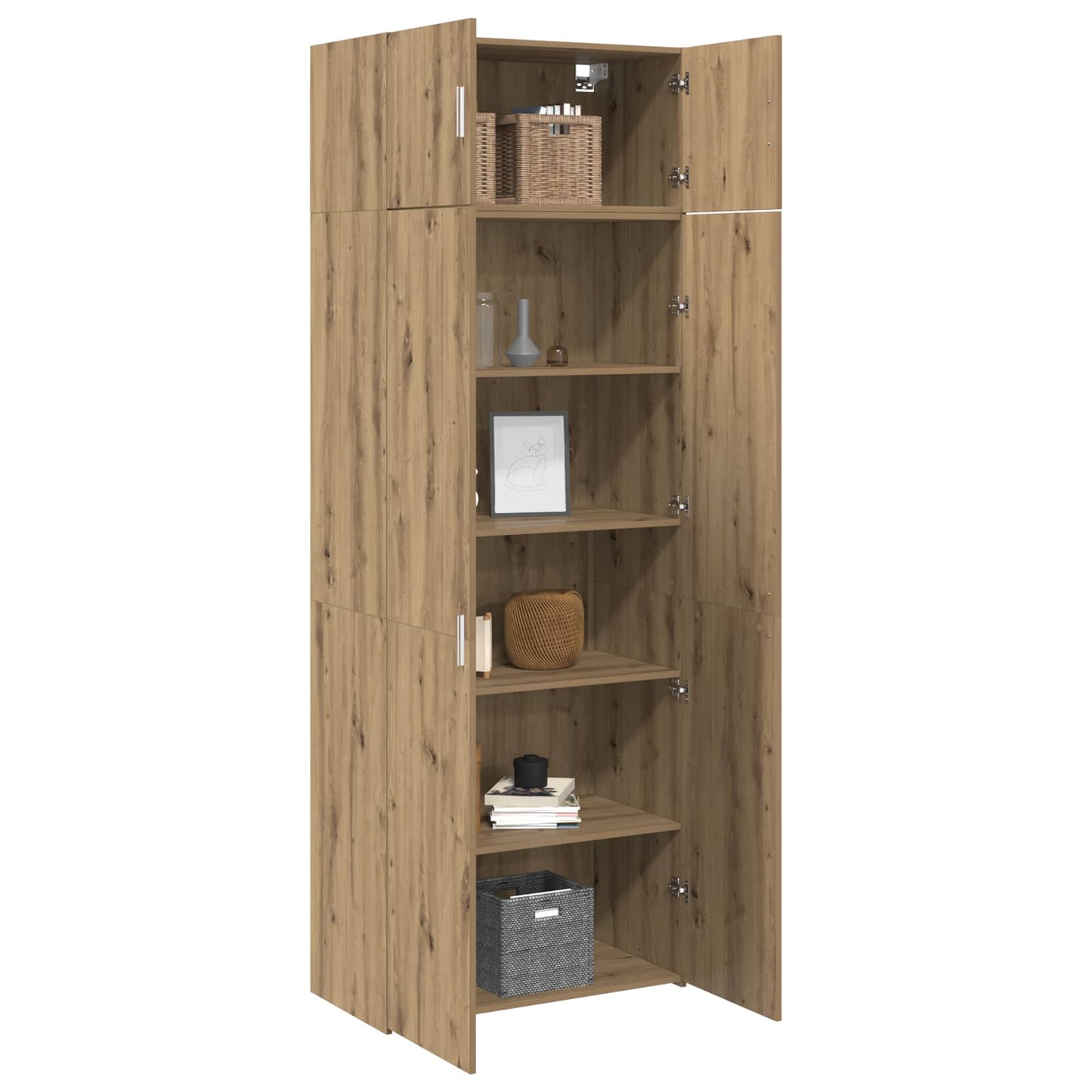 Storage Cabinet 2 pcs Artisan Oak 80 x 42.5 x 225 cm