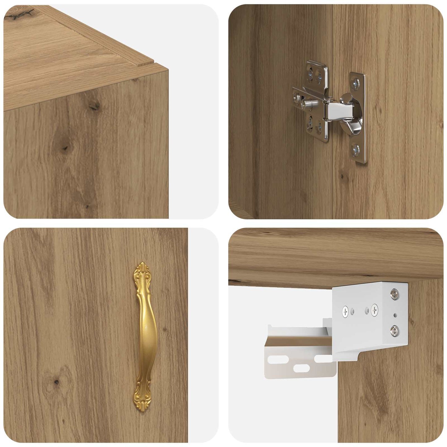 Wall-Mounted Cabinet 2 pcs Artisan Oak 69.5 x 34 x 90 cm