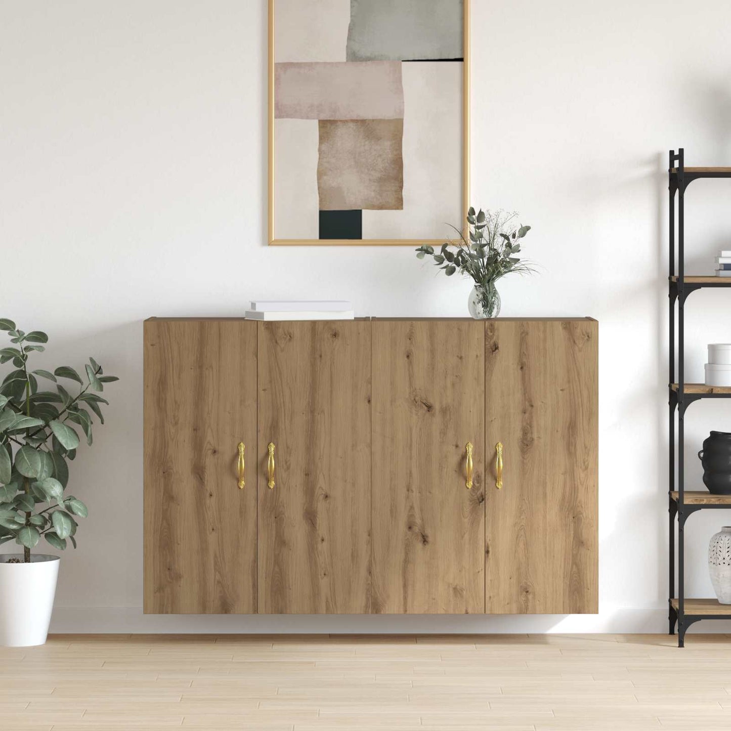 Wall-Mounted Cabinet 2 pcs Artisan Oak 69.5 x 34 x 90 cm