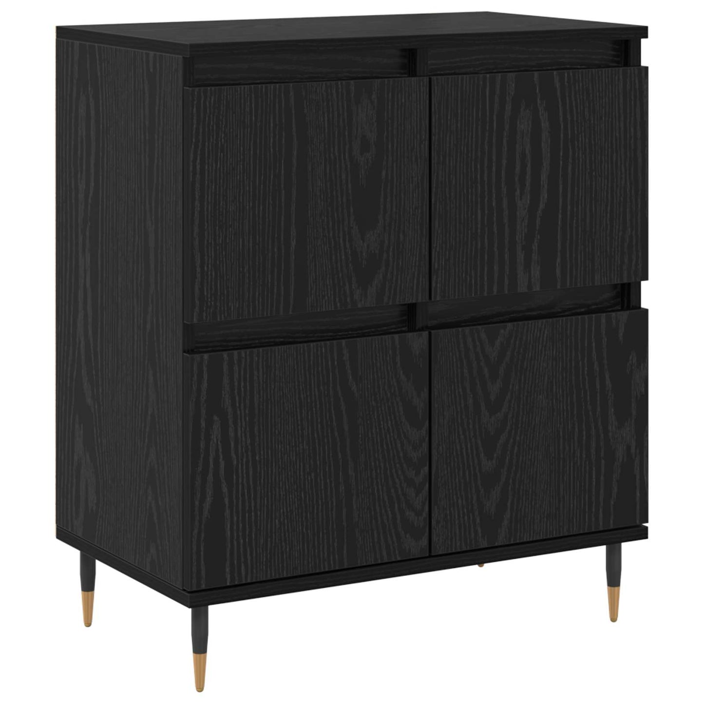 Storage Cabinet 2 pcs Black Oak 60 x 35 x 70 cm