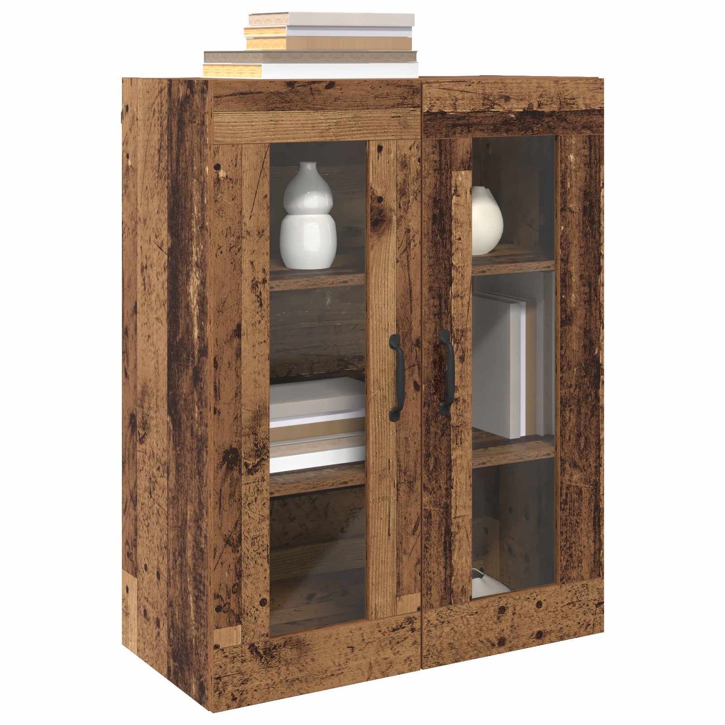 Wall Mounted Cabinets 2 pcs Old wood 69.5 x 34 x 90 cm