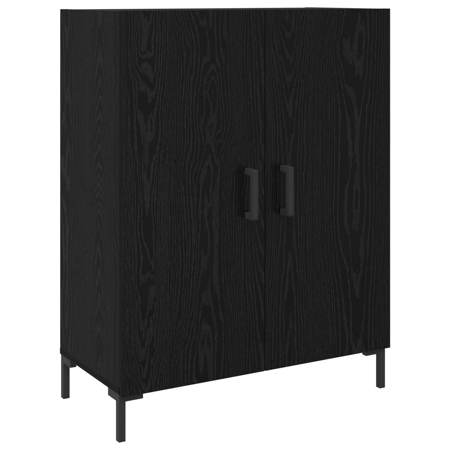 Highboard Black oak 69.5 x 34 x 180 cm Engineered Wood