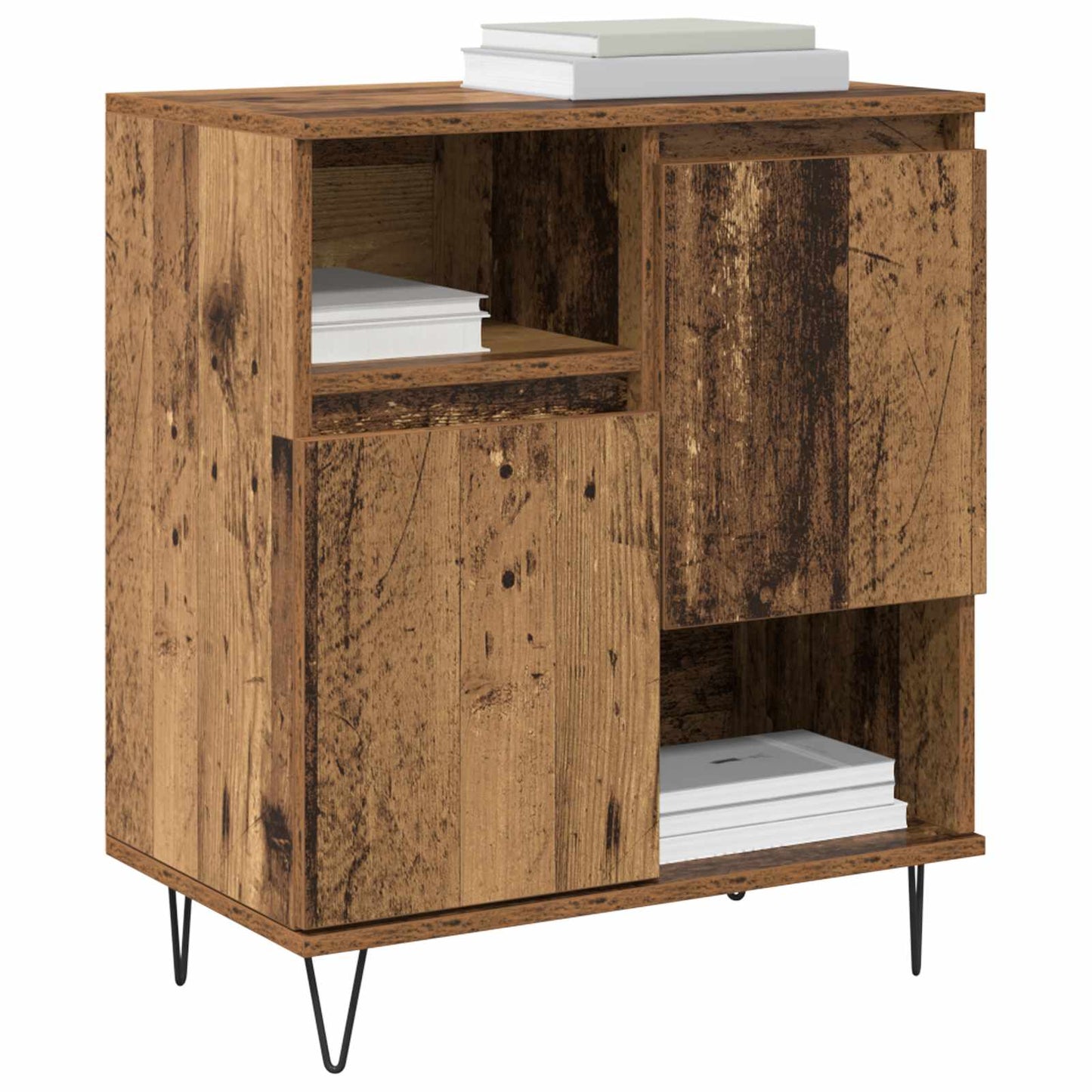 Sideboard 2 pcs Old Wood 60 x 35 x 70 cm