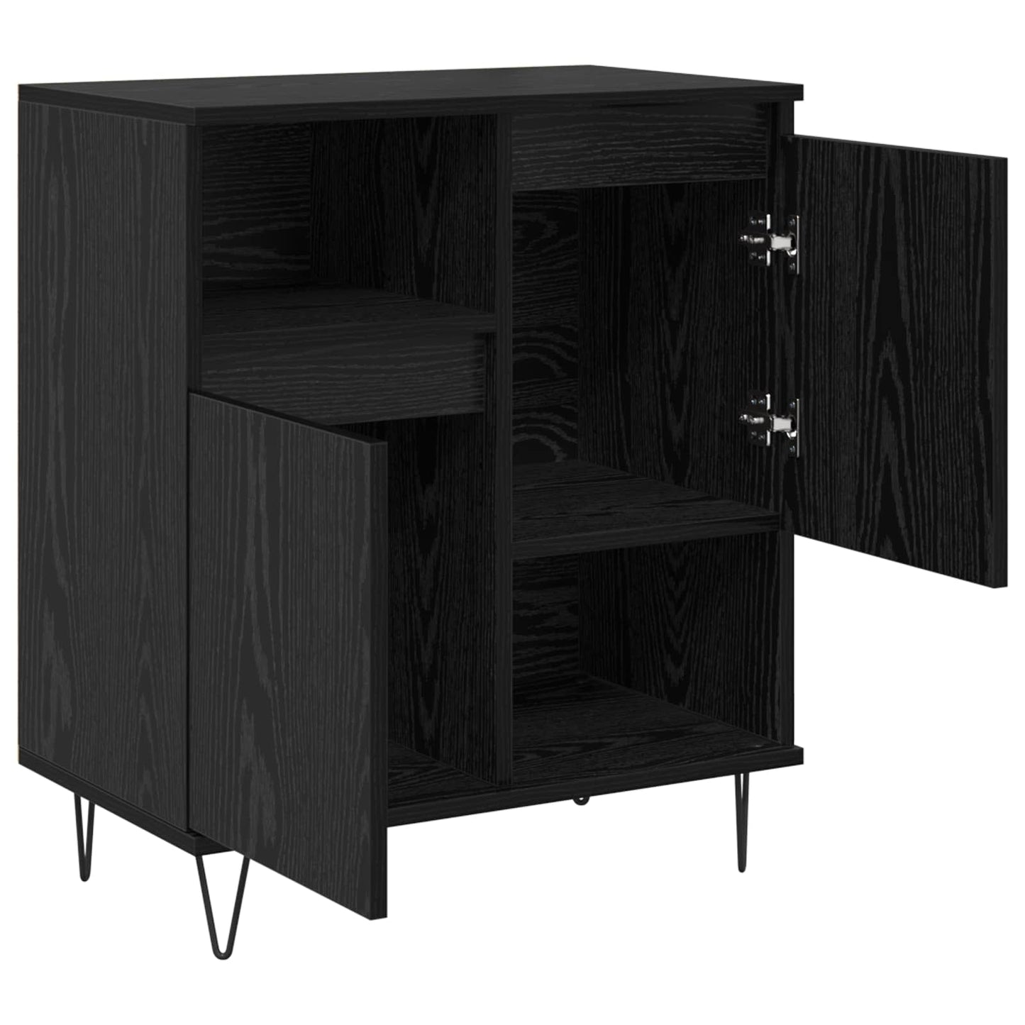 Sideboard 2 pcs Black Oak 60 x 35 x 70 cm