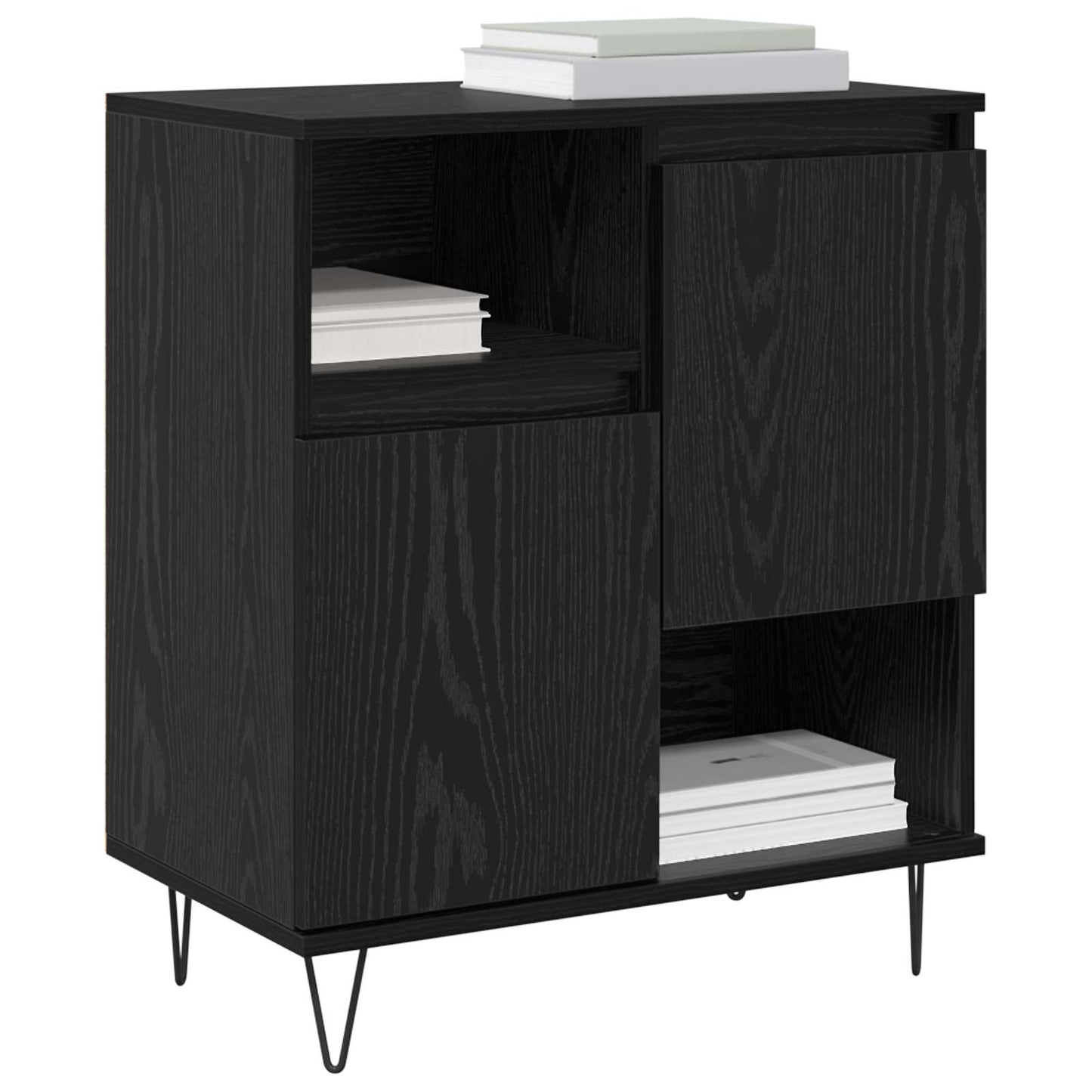 Sideboard 2 pcs Black Oak 60 x 35 x 70 cm