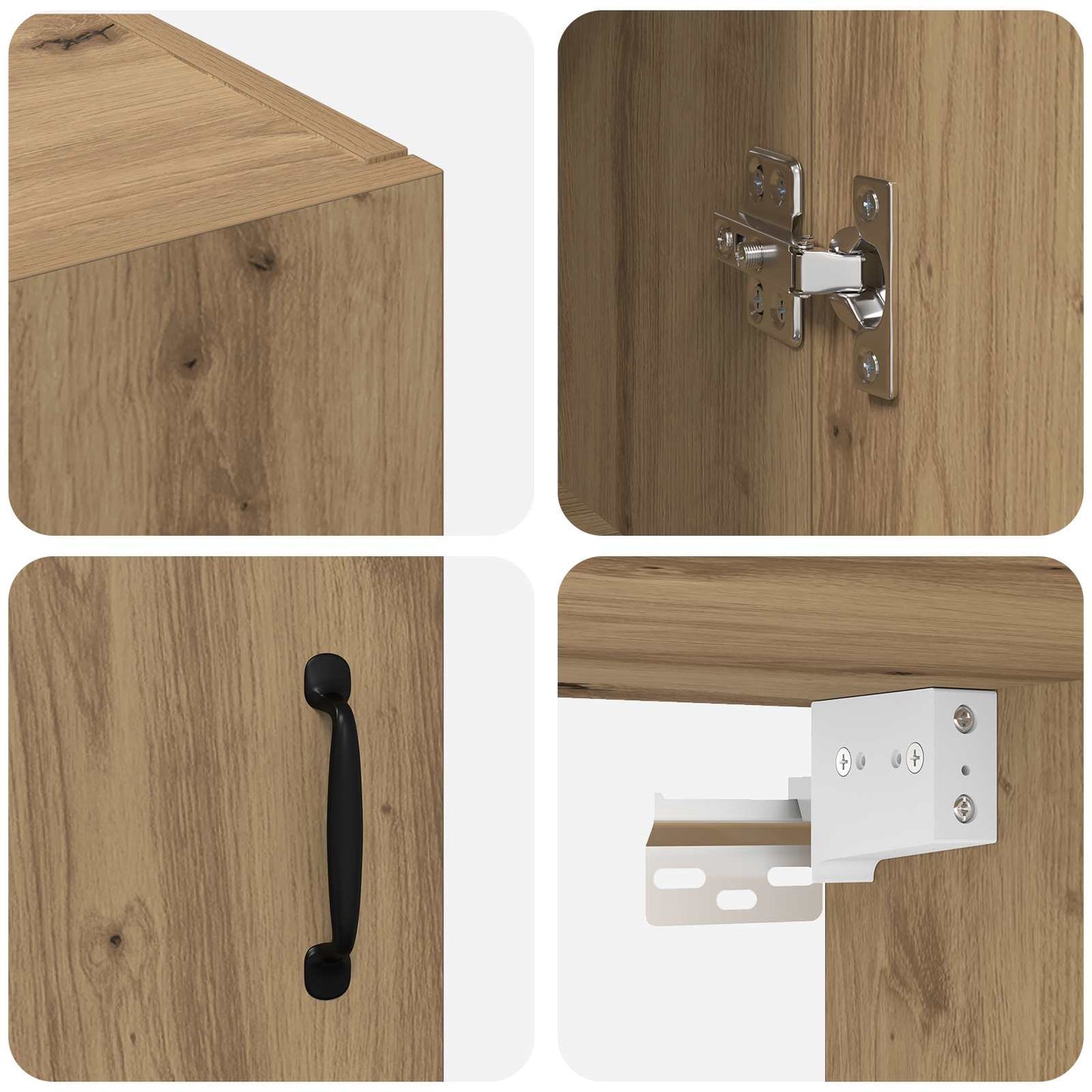 Wall-Mounted Cabinet 2 pcs Artisan Oak 69.5 x 34 x 90 cm