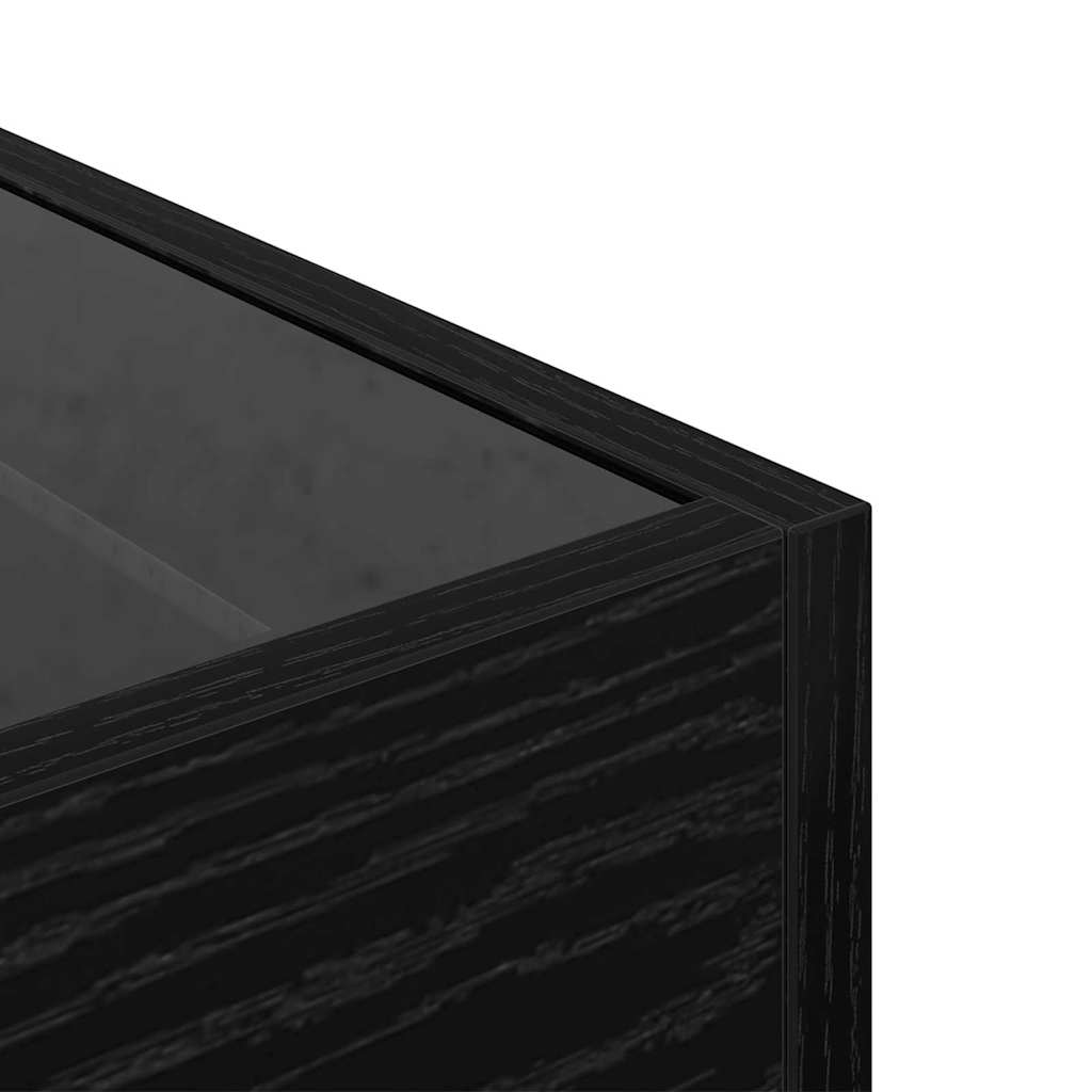 Coffee Table Black Oak 40 x 40 x 30 cm Engineered wood