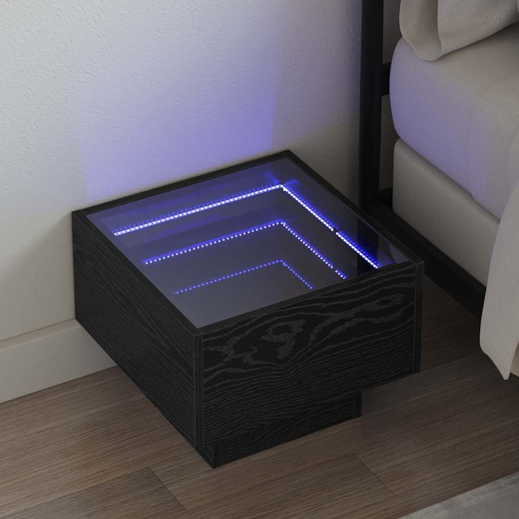Coffee Table Black Oak 40 x 40 x 30 cm Engineered wood