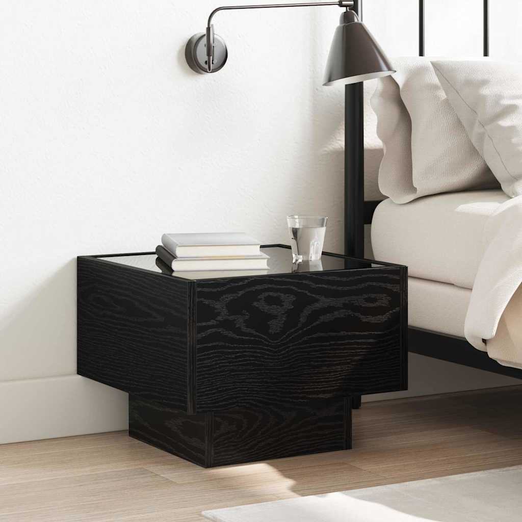 Coffee Table Black Oak 40 x 40 x 30 cm Engineered wood