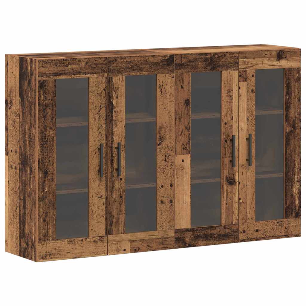 Wall Mounted Cabinets 2 pcs Old wood 69.5 x 34 x 90 cm
