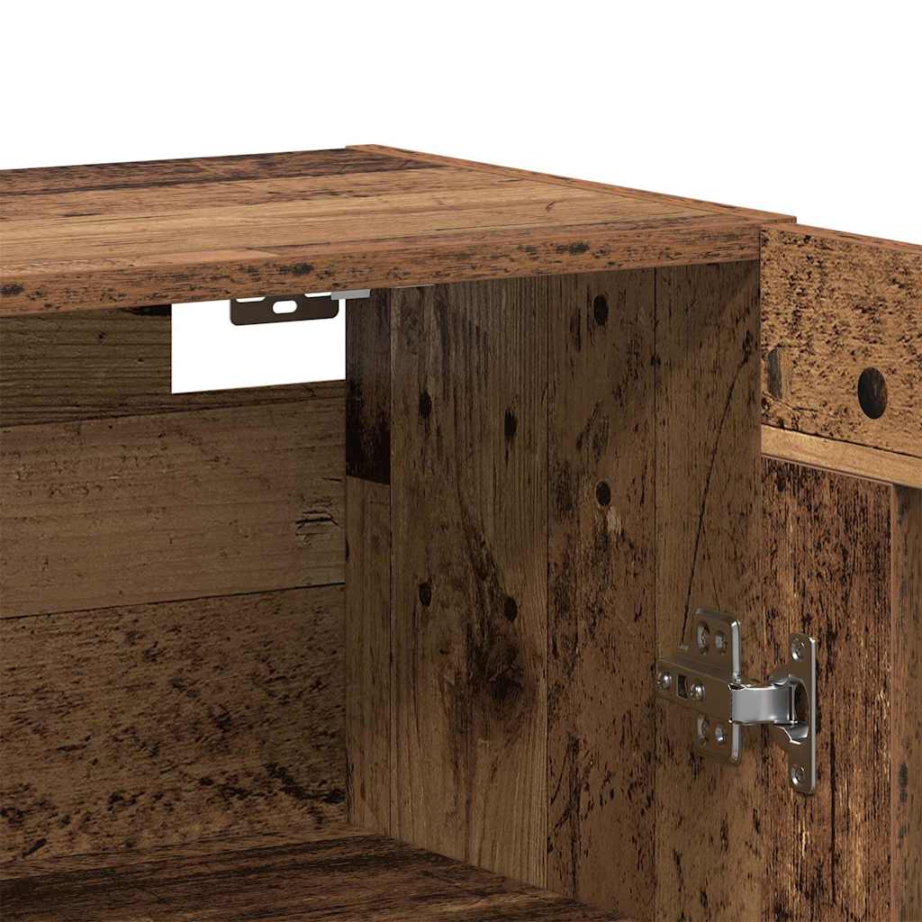 Wall Mounted Cabinets 2 pcs Old wood 69.5 x 34 x 90 cm