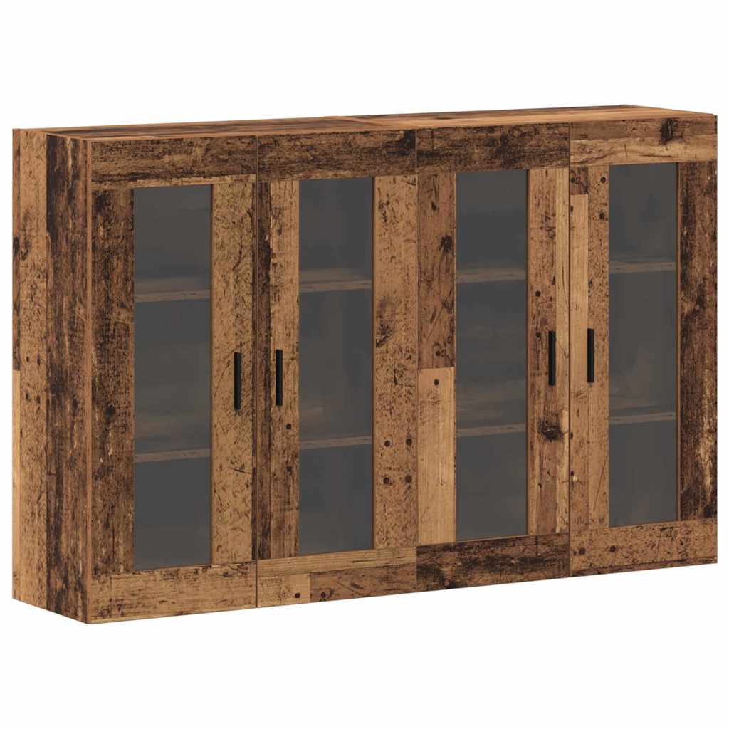Wall Mounted Cabinets 2 pcs Old wood 69.5 x 34 x 90 cm