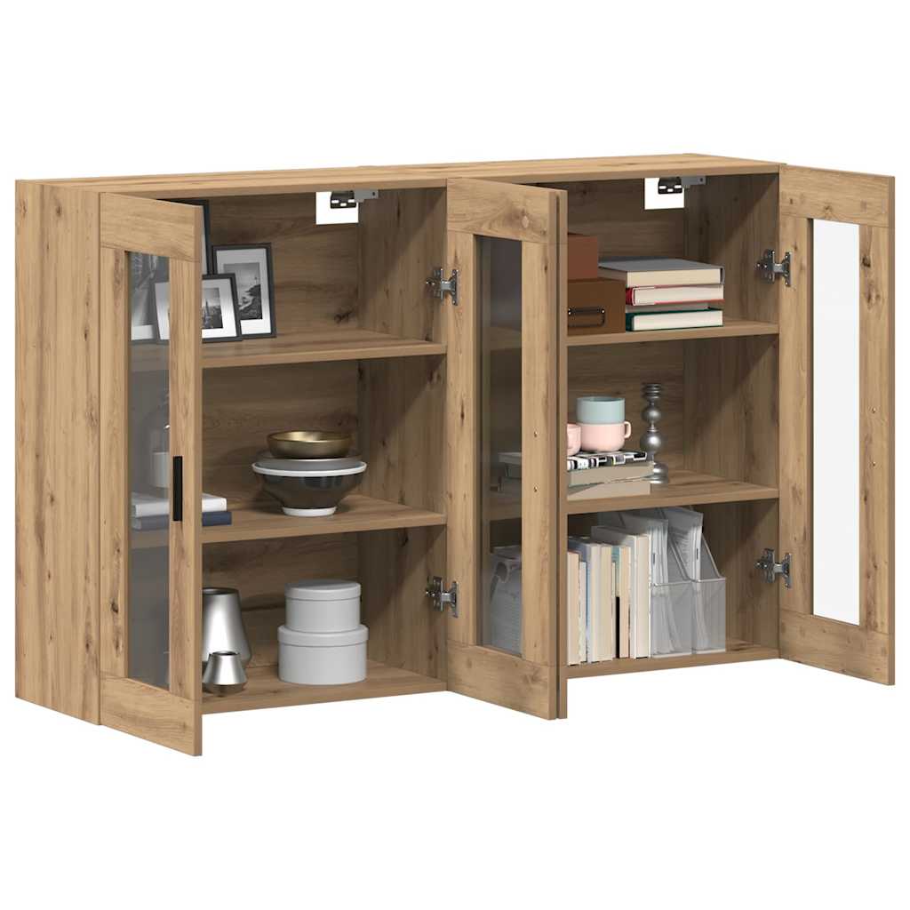 Wall Mounted Cabinets 2 pcs Artisan oak 69.5 x 34 x 90 cm