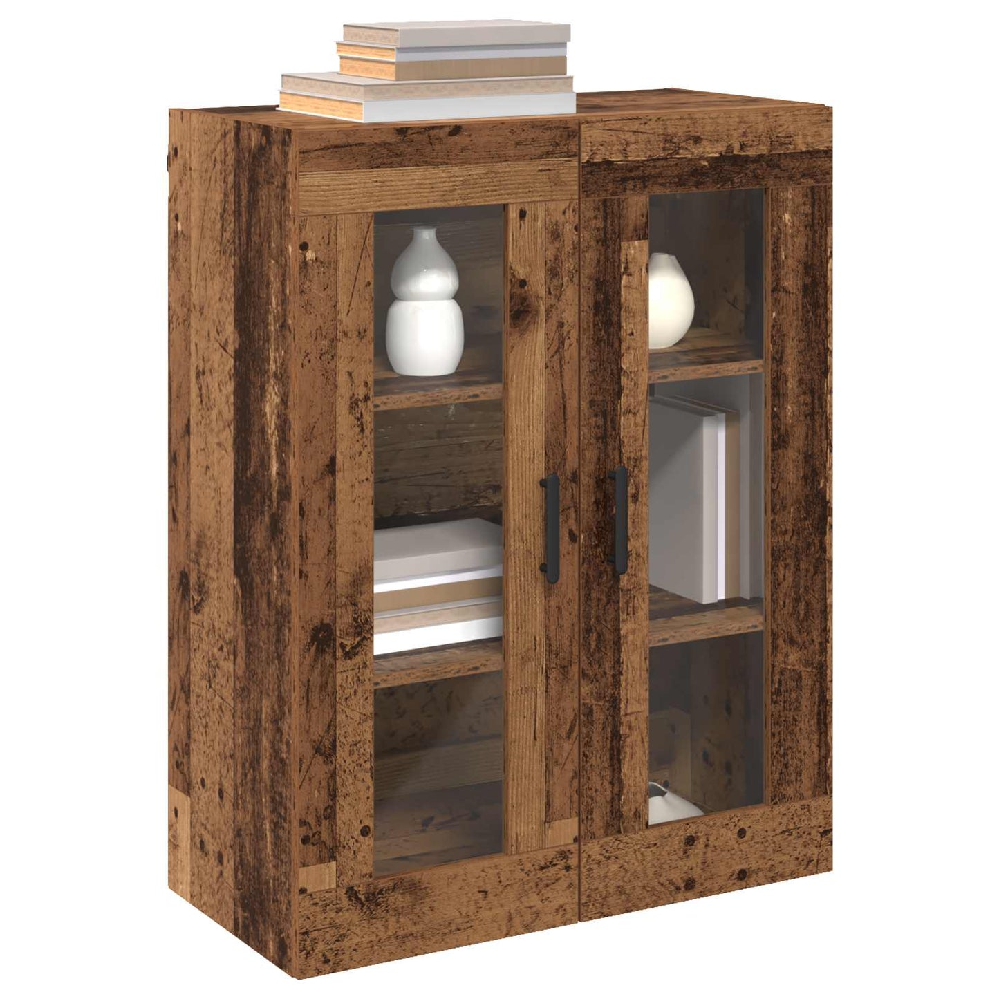 Wall Mounted Cabinets 2 pcs Old wood 69.5 x 34 x 90 cm