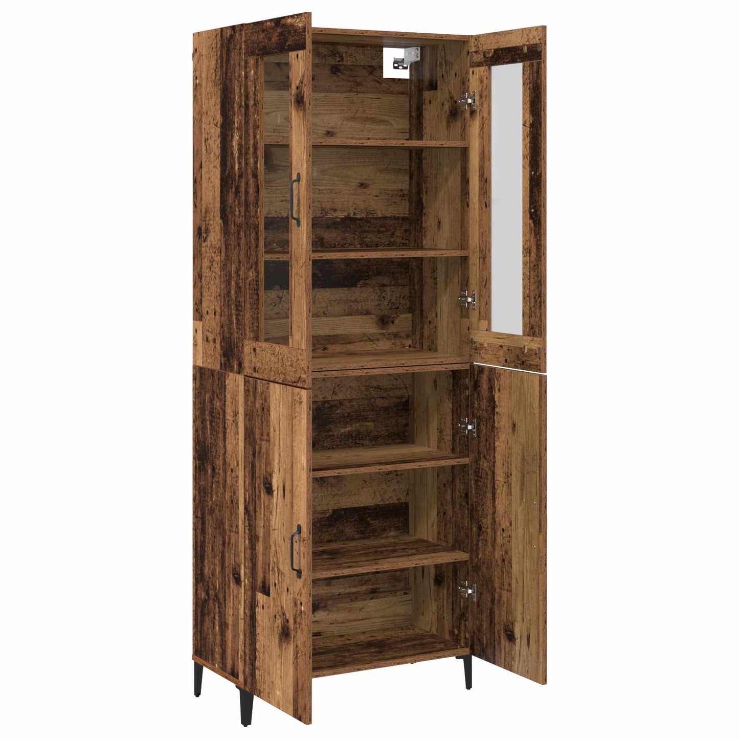 Highboard 2 pcs Old wood 69.5 x 34 x 180 cm Engineered Wood