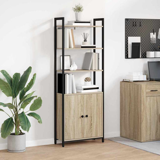 Book Cabinet Sonoma Oak 60 x 24 x 161 cm Engineered Wood