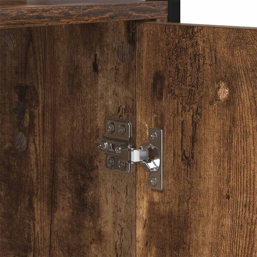 Book Cabinet Smoked Oak 60 x 24 x 161 cm Engineered Wood