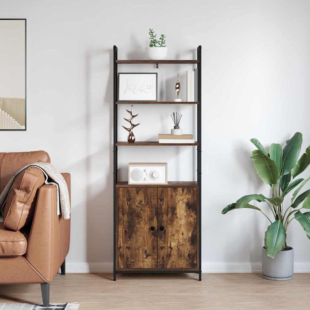 Book Cabinet Smoked Oak 60 x 24 x 161 cm Engineered Wood