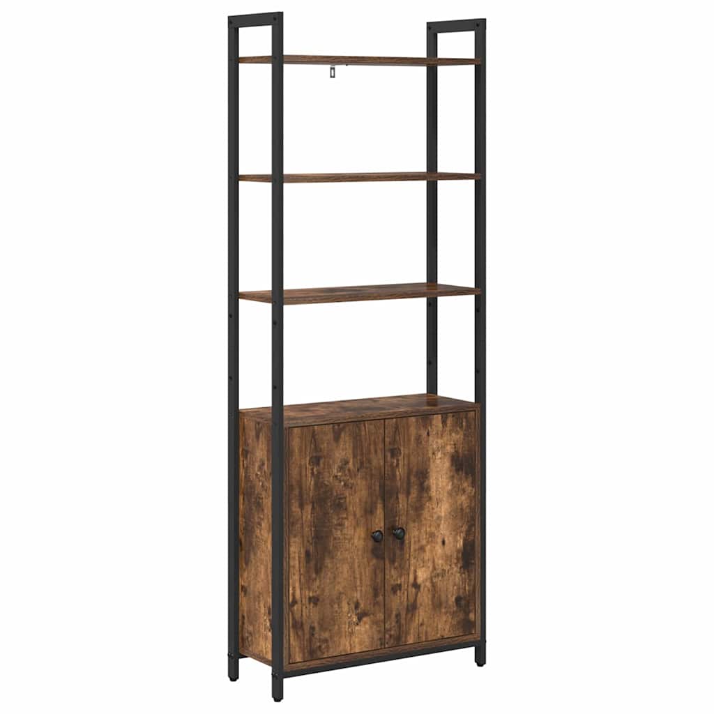 Book Cabinet Smoked Oak 60 x 24 x 161 cm Engineered Wood