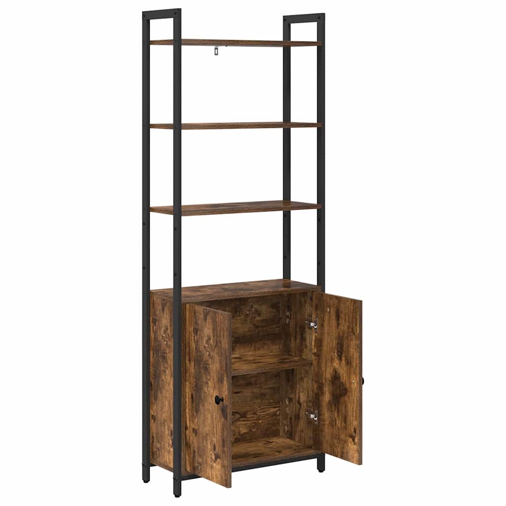 Book Cabinet Smoked Oak 60 x 24 x 161 cm Engineered Wood