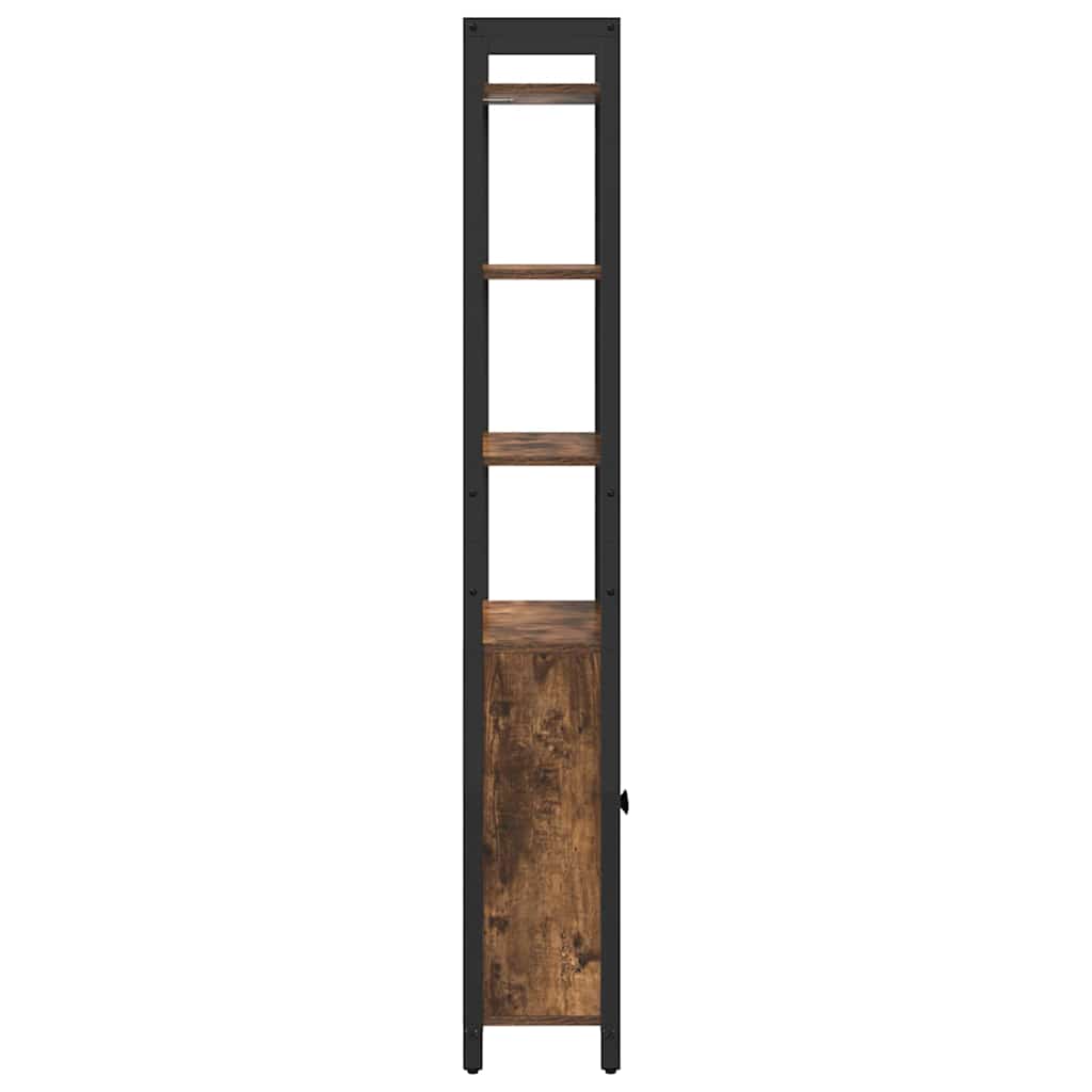 Book Cabinet Smoked Oak 60 x 24 x 161 cm Engineered Wood