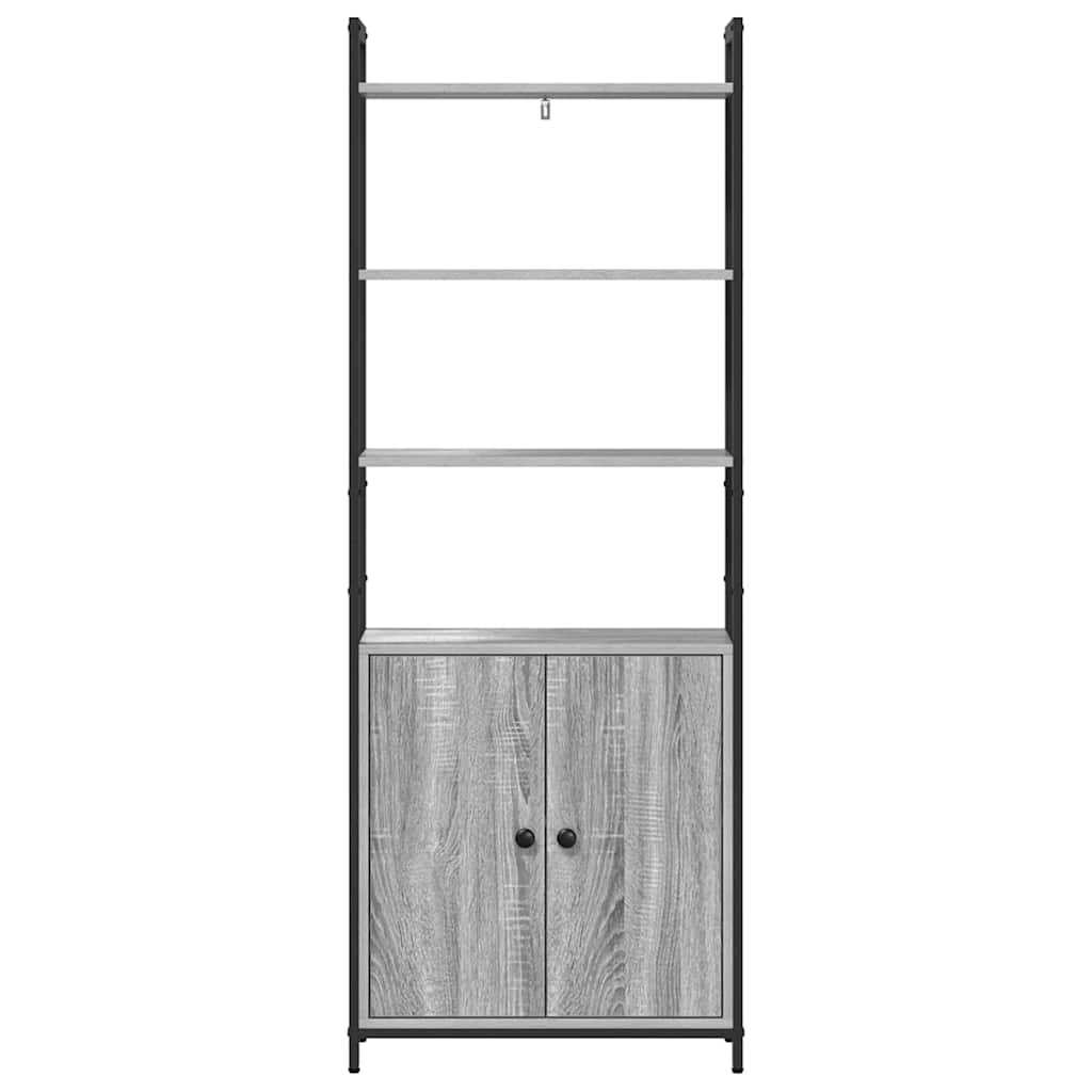 Book Cabinet Grey Sonoma 60 x 24 x 161 cm Engineered Wood