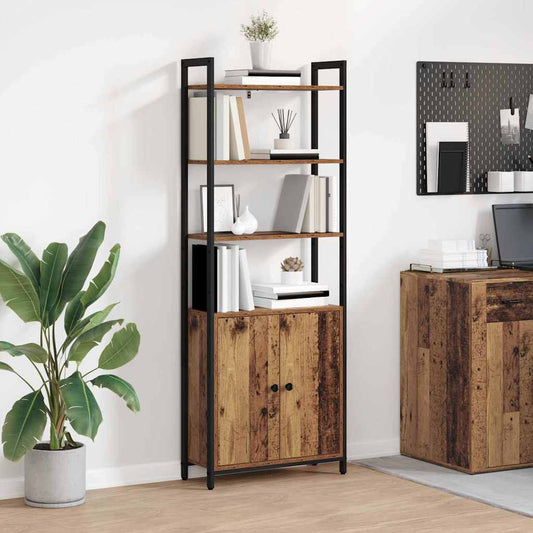 Book Cabinet Old Wood 60 x 24 x 161 cm Engineered Wood