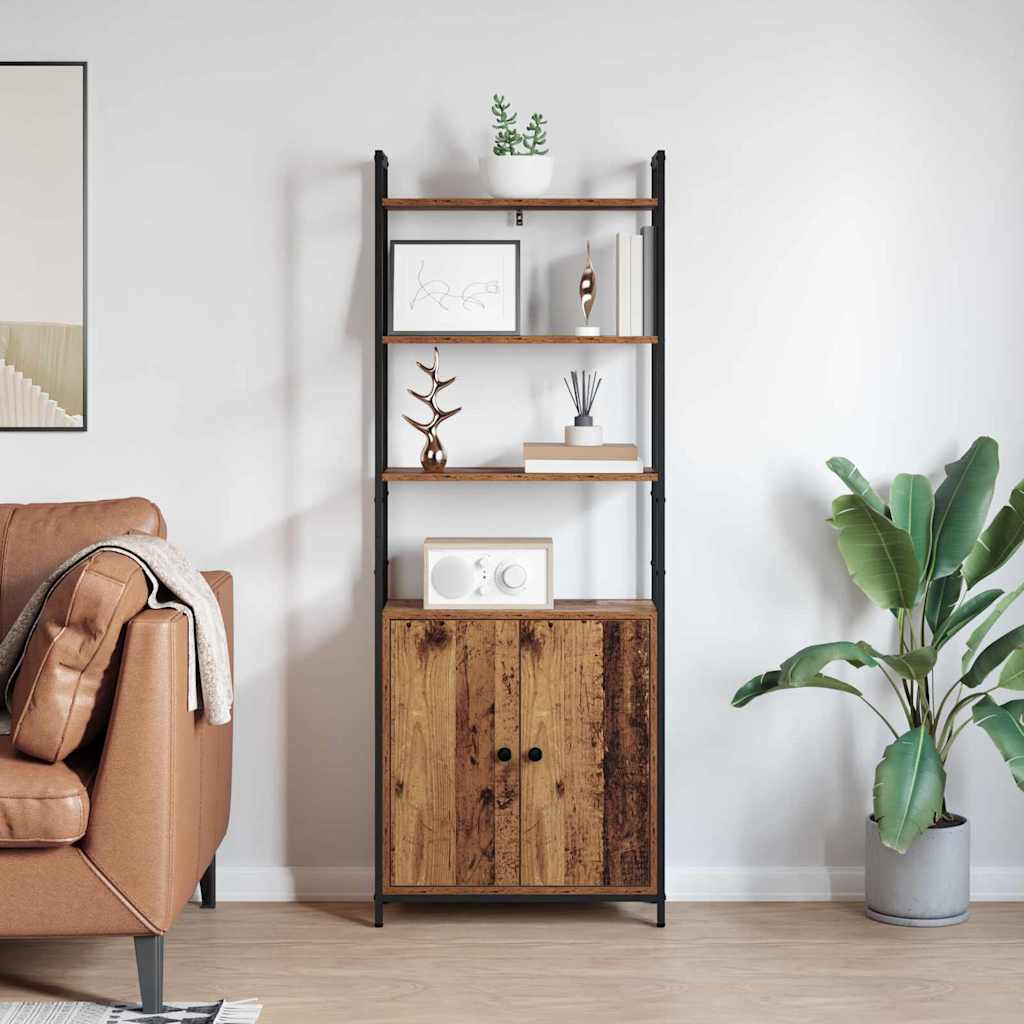 Book Cabinet Old Wood 60 x 24 x 161 cm Engineered Wood