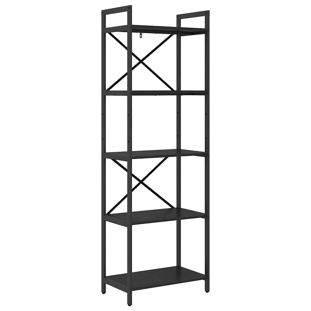 Bookshelf Black Oak 56 x 34 x 171 cm Engineered Wood
